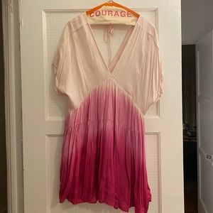Free People Tie Ombré Mini Dress